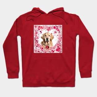 Golden Retriever Be Mine Valentine Hoodie